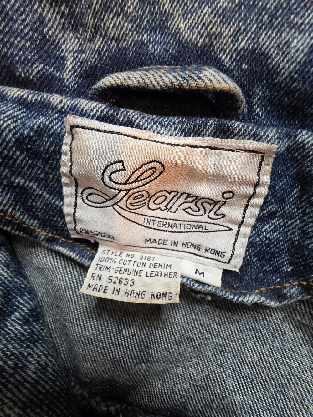 Vintage Western Denim Fringe Jacket Leather Tassels Acid Wash Cropped Medium. - Picture 2 of 8